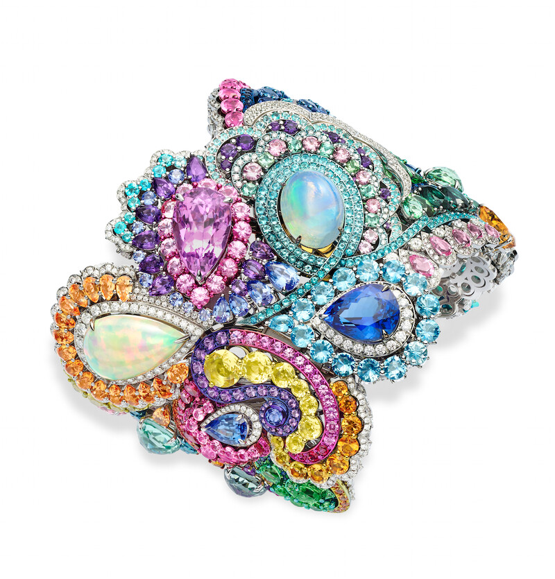 彩色寶石手鐲,Chopard。 彩色寶石手鐲,Chopard。