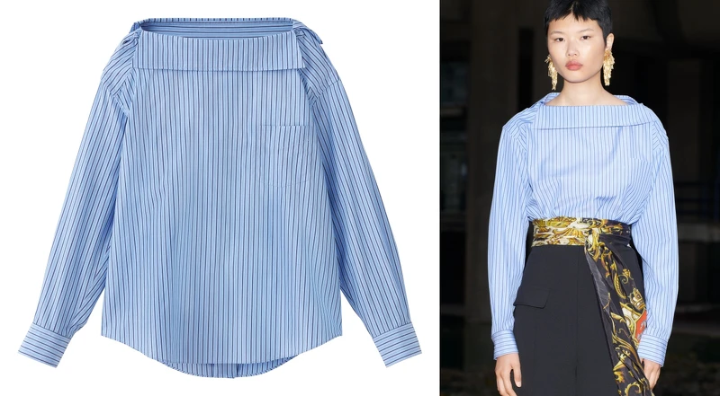 H&M X TOGA Archive條紋襯衫,售價NT$1,999 H&M X TOGA Archive條紋襯衫,售價NT$1,999