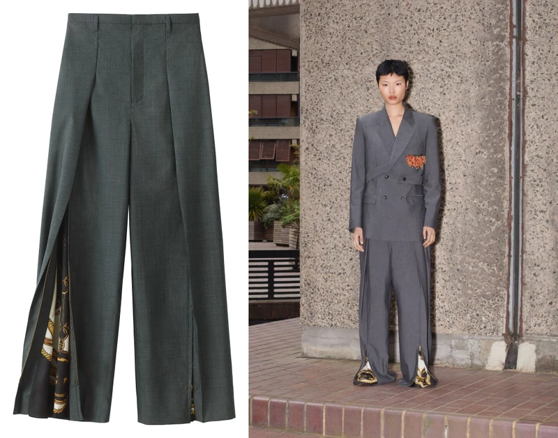 H&M X TOGA Archive絲巾拼接長褲,售價NT$2,999 H&M X TOGA Archive絲巾拼接長褲,售價NT$2,999