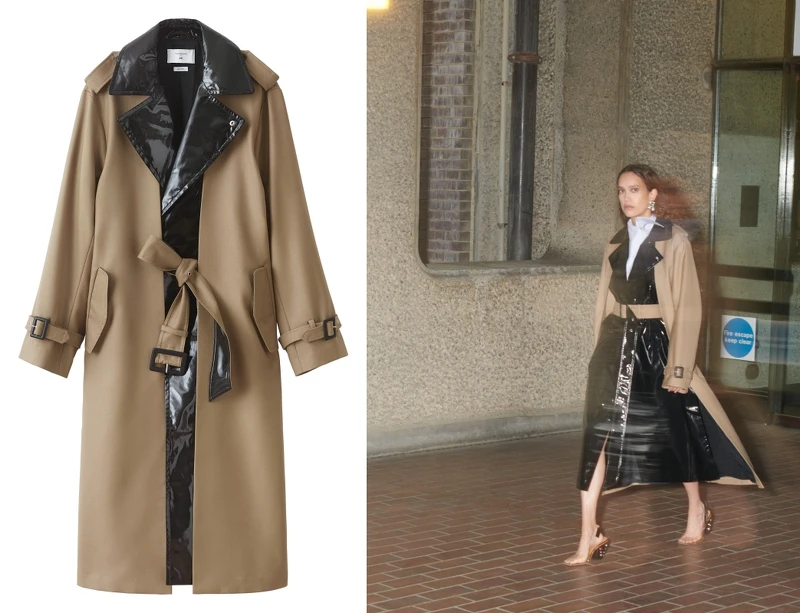 H&M X TOGA Archive異材質拼接風衣,售價NT$6,999 H&M X TOGA Archive異材質拼接風衣,售價NT$6,999
