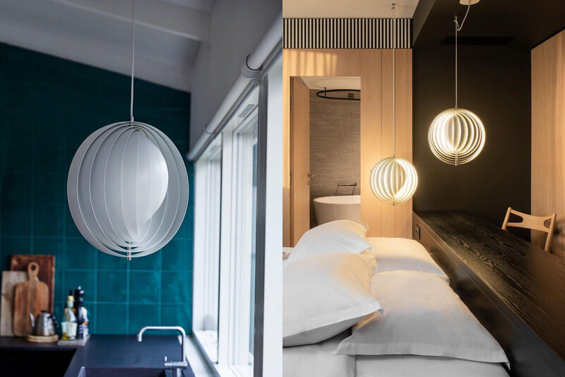 Moon 月光吊燈(白),北歐櫥窗,NT35,800元。 Moon 月光吊燈(白),北歐櫥窗,NT35,800元。