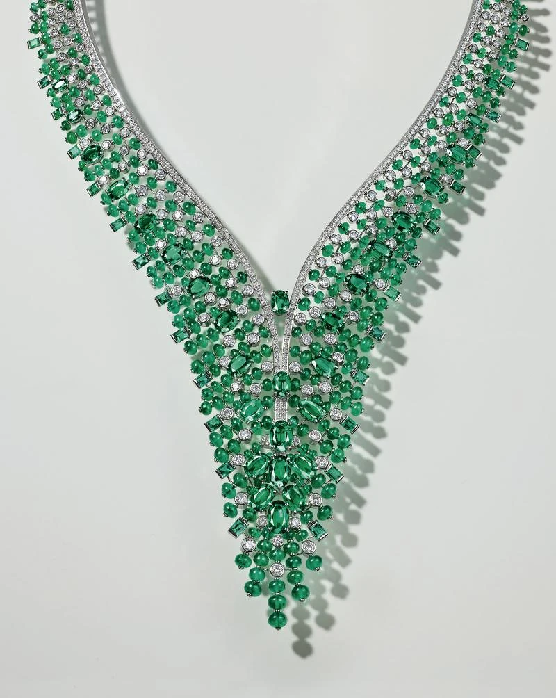 Alaxoa 祖母綠與鑽石串珠項鍊 Alaxoa 祖母綠與鑽石串珠項鍊