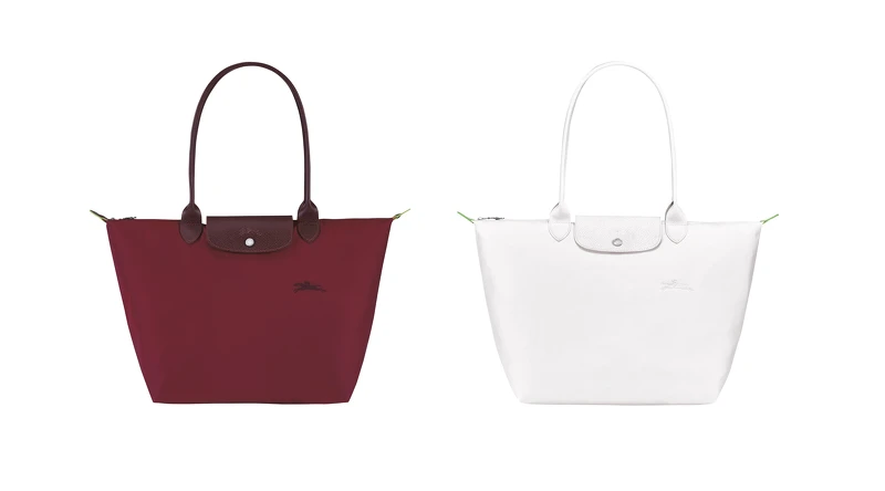 Le Pliage® Green系列 肩揹袋 L (大地紅、雪片白)，建議售價NT4,900