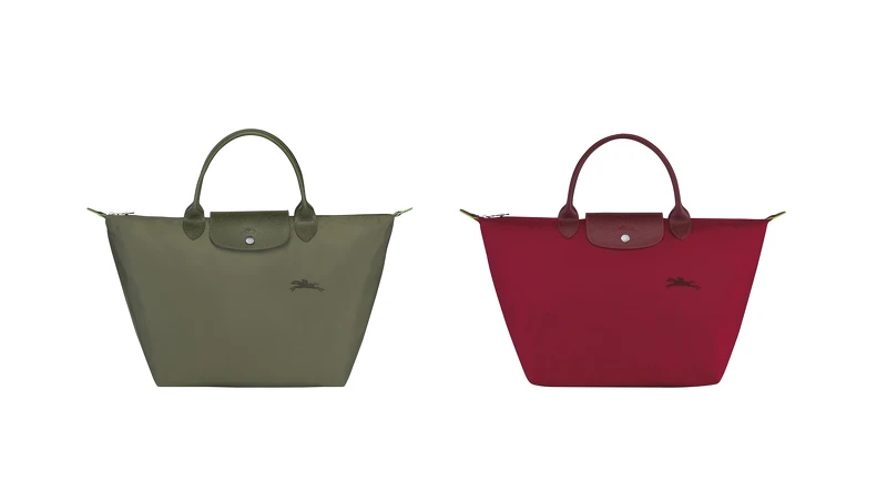 Le Pliage® Green系列 手提包 M (森林綠、大地紅)，建議售價NT4,200