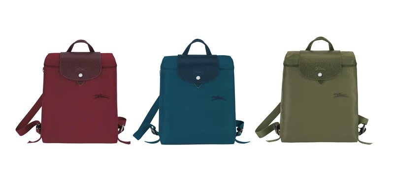 Le Pliage® Green系列 後背包 (大地紅、海洋藍、森林綠)，建議售價NT4,200