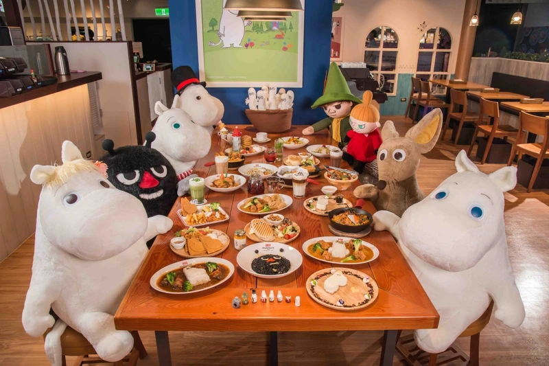 Moomin Cafe有嚕嚕米全家人輪流陪大家用餐