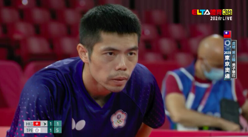 莊智淵對戰香港選手 Photo/愛爾達體育家族截圖 莊智淵對戰香港選手 Photo/愛爾達體育家族截圖