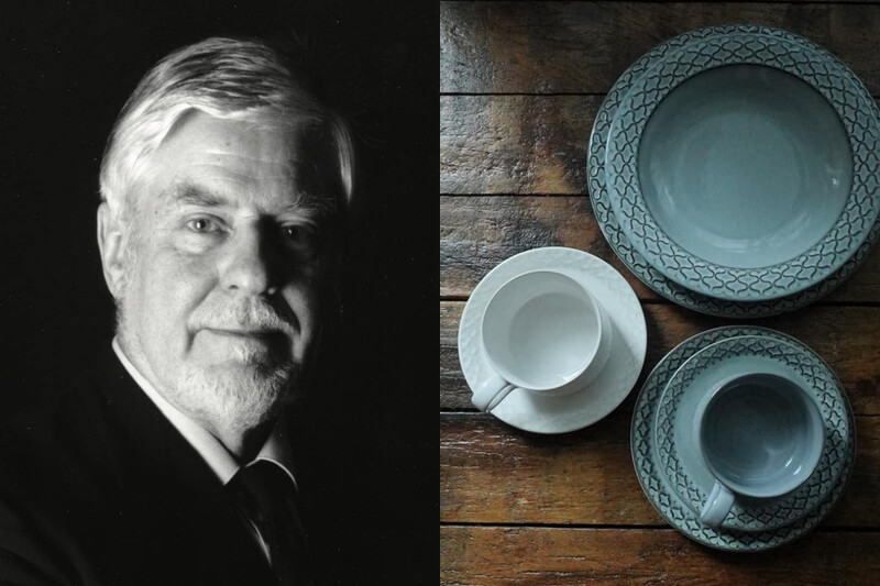 左為設計師 Jens Harald Quistgaar，右為另一個知名的作品 Cordial 系列。