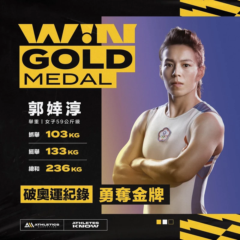 郭婞淳奪下2021東京奧運舉重金牌 郭婞淳奪下2021東京奧運舉重金牌