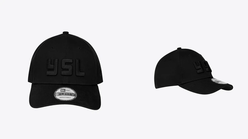黑色YSL標誌鴨舌帽,NT12,900 黑色YSL標誌鴨舌帽,NT12,900