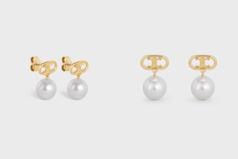 CELINE TRIOMPHE金色耳環，NT15,500