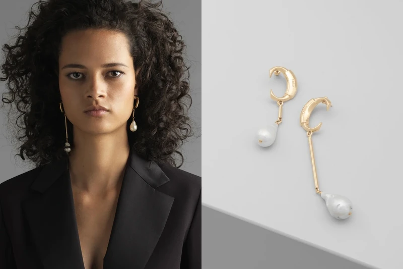 Chloé巴洛克式珍珠耳環