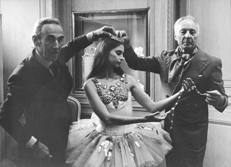 Pierre Arpels、芭蕾舞者 Suzanne Farrell 及 George Balanchine,約1976年 Pierre Arpels、芭蕾舞者 Suzanne Farrell 及 George Balanchine,約1976年