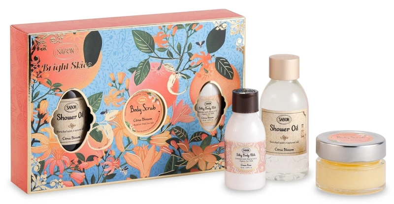 SABON橙花漫舞三部曲禮盒(沐浴油100ml、身體磨砂膏60g、絲綢身體乳液100ml)，NT1,180