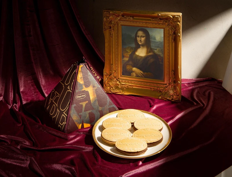 「Häagen-Dazs X LOUVRE 金典蒙娜麗莎」月餅，NT1,380(6入)。