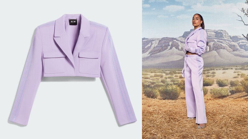 adidas Originals X Ivy Park薰衣草紫短版西外,售價NT$4,690 adidas Originals X Ivy Park薰衣草紫短版西外,售價NT$4,690