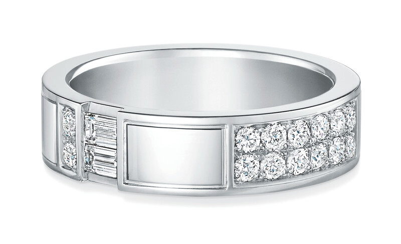 海瑞溫斯頓 Traffic 系列寬版鑽石戒指