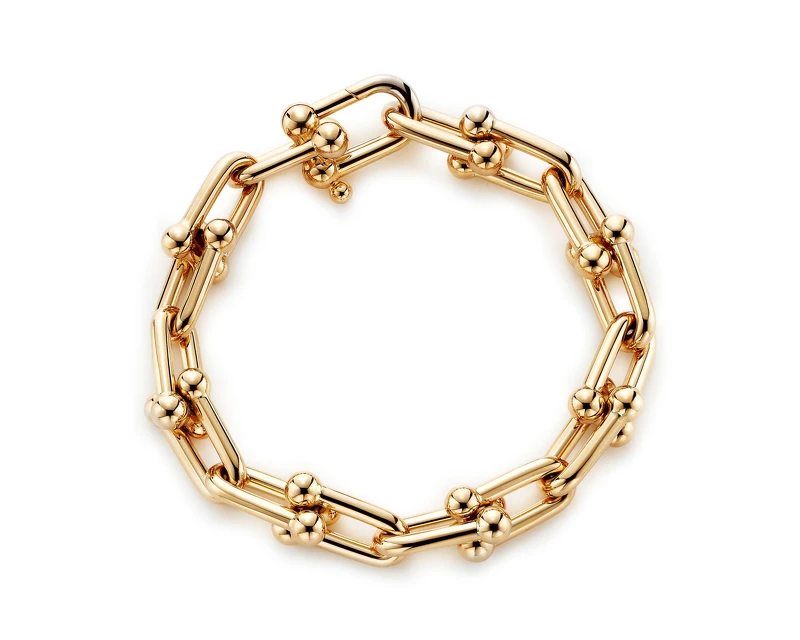 Tiffany HardWear 18K金寬版鏈結設計手鍊 NT$279,000