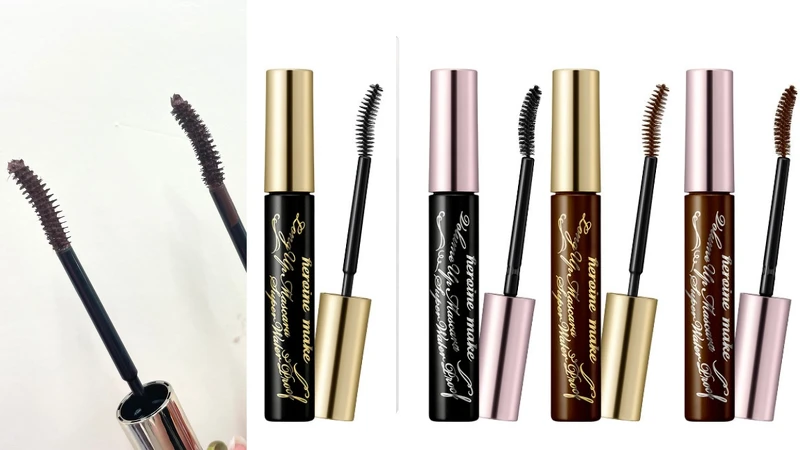 左邊刷頭:纖長、右邊刷頭:濃密。 左邊刷頭:纖長、右邊刷頭:濃密。