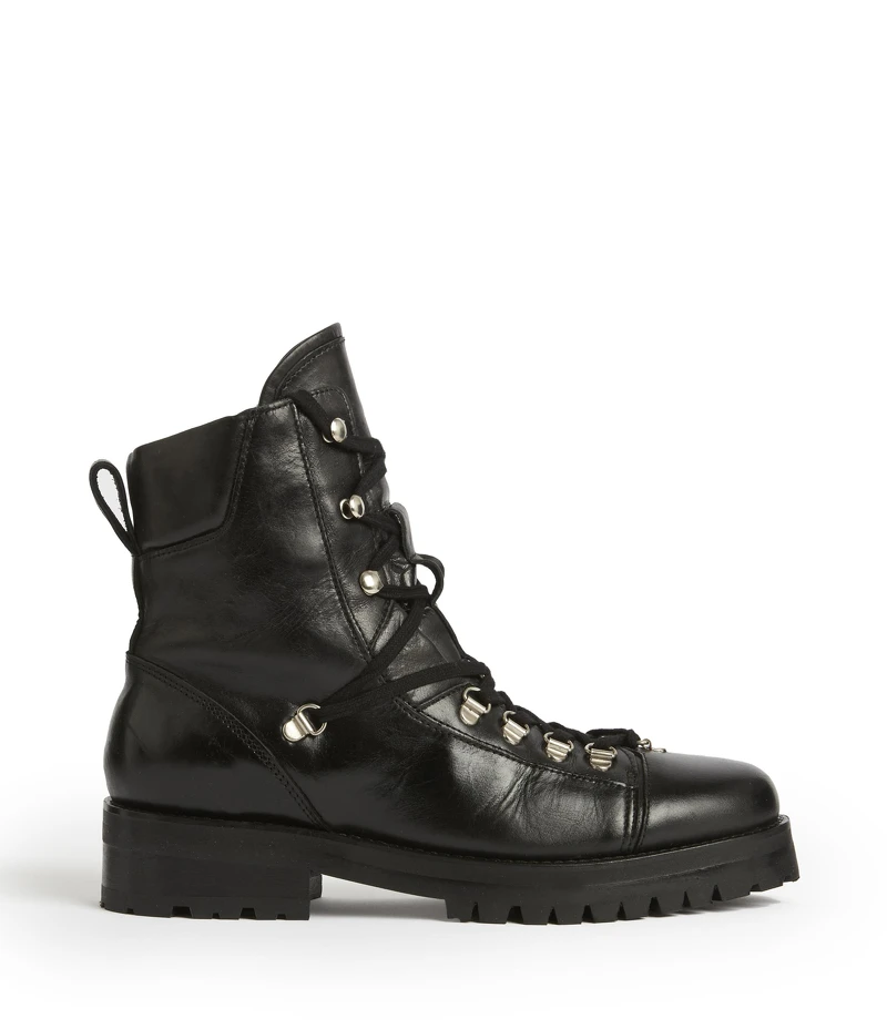 AllSaints Franka綁帶牛皮靴，NT14000。