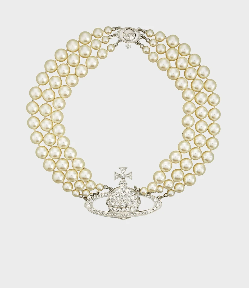 Vivienne Westwood三環珍珠項鍊，售價NT$21,000