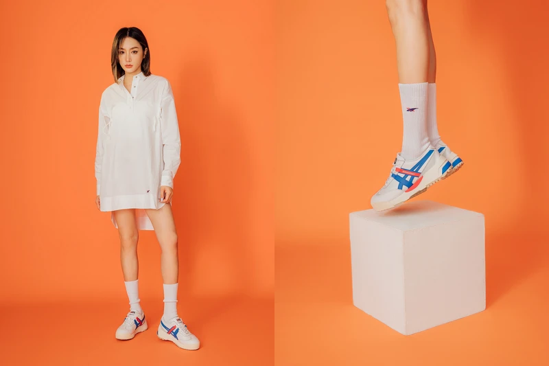 白色長襬繫帶設計襯衫,NT 4,480、中筒襪,NT480、DELEGATION EX鞋款,NT4,580。 白色長襬繫帶設計襯衫,NT 4,480、中筒襪,NT480、DELEGATION EX鞋款,NT4,580。