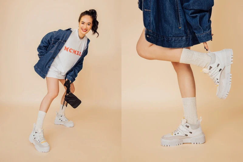 寬版中性短袖上衣,NT1,680、側背包,NT2,100、中筒襪,NT480、HMR PEAK TRAINER靴款,NT6,580。 寬版中性短袖上衣,NT1,680、側背包,NT2,100、中筒襪,NT480、HMR PEAK TRAINER靴款,NT6,580。