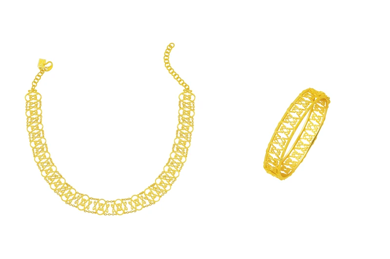 Just Gold g Monogram系列 純金項鍊、手環