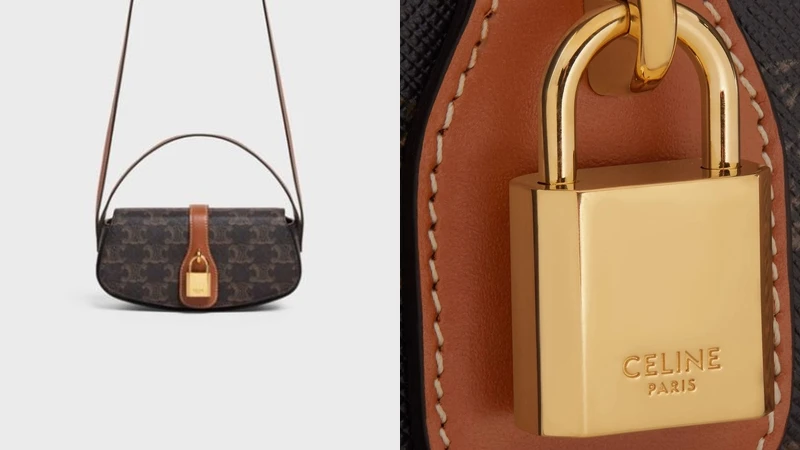 CELINE帆布及小牛皮肩帶手提包，NT43,000