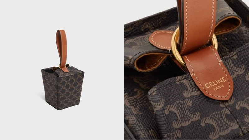 CELINE帆布及小牛皮揹帶盒，NT57,000