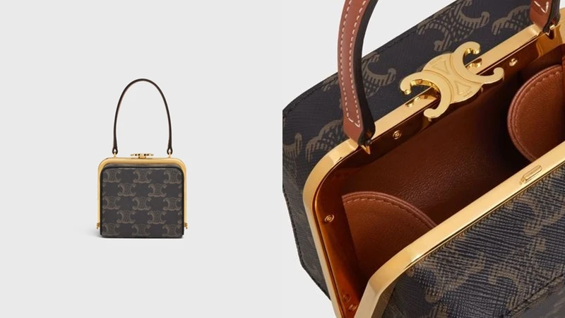 CELINE Triomphe鎖釦硬殼手袋，NT82,000