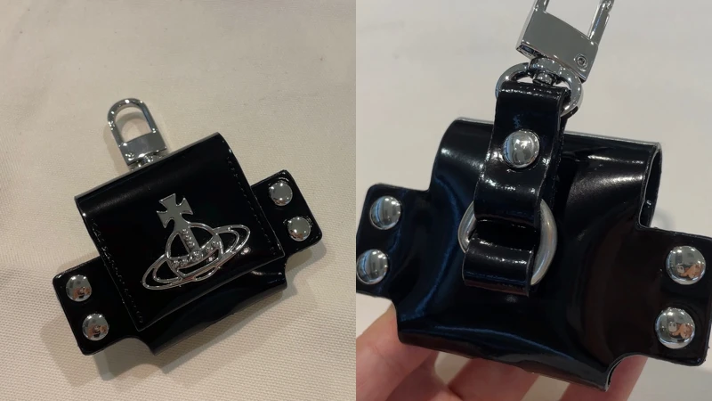 Vivienne Westwood霧面黑色皮革Airpods Case,售價NT$5,600 Vivienne Westwood霧面黑色皮革Airpods Case,售價NT$5,600