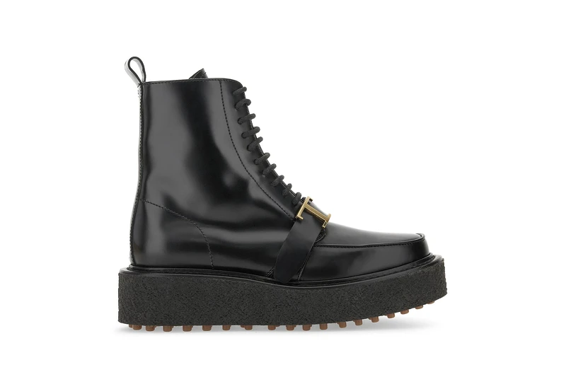 厚底皮革軍靴，Tod's，價格店洽。