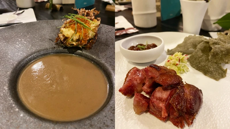 蚵爹味噌牛蒡湯、韓式花生豬腳