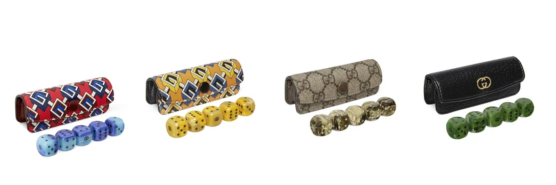 Gucci五粒星星圖案骰子組，售價NT$13,400