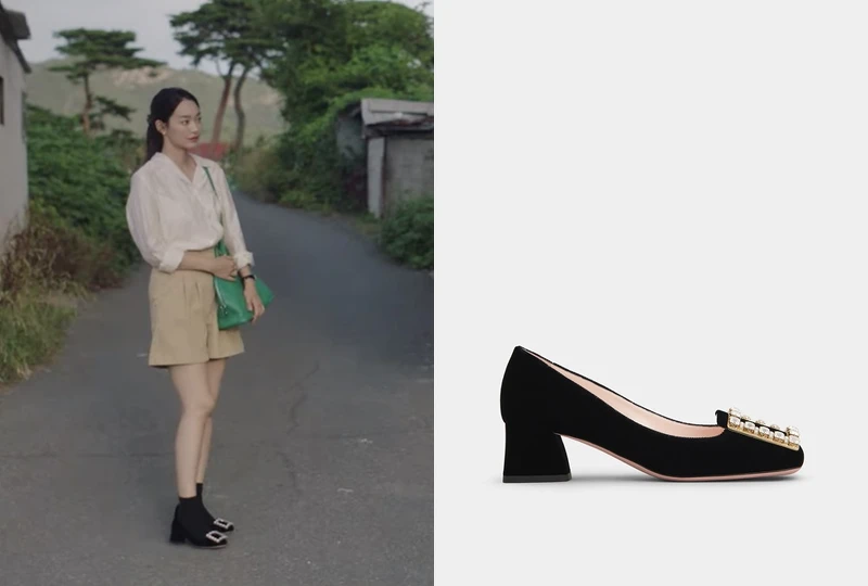 Tres Vivier黑色鑽釦跟鞋 Tres Vivier黑色鑽釦跟鞋