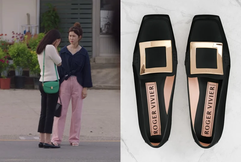 Driver黑色方釦平底鞋,NT37,900 Driver黑色方釦平底鞋,NT37,900