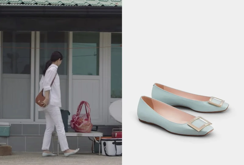 Trompette雲彩藍方釦平底鞋,NT27,300 Trompette雲彩藍方釦平底鞋,NT27,300