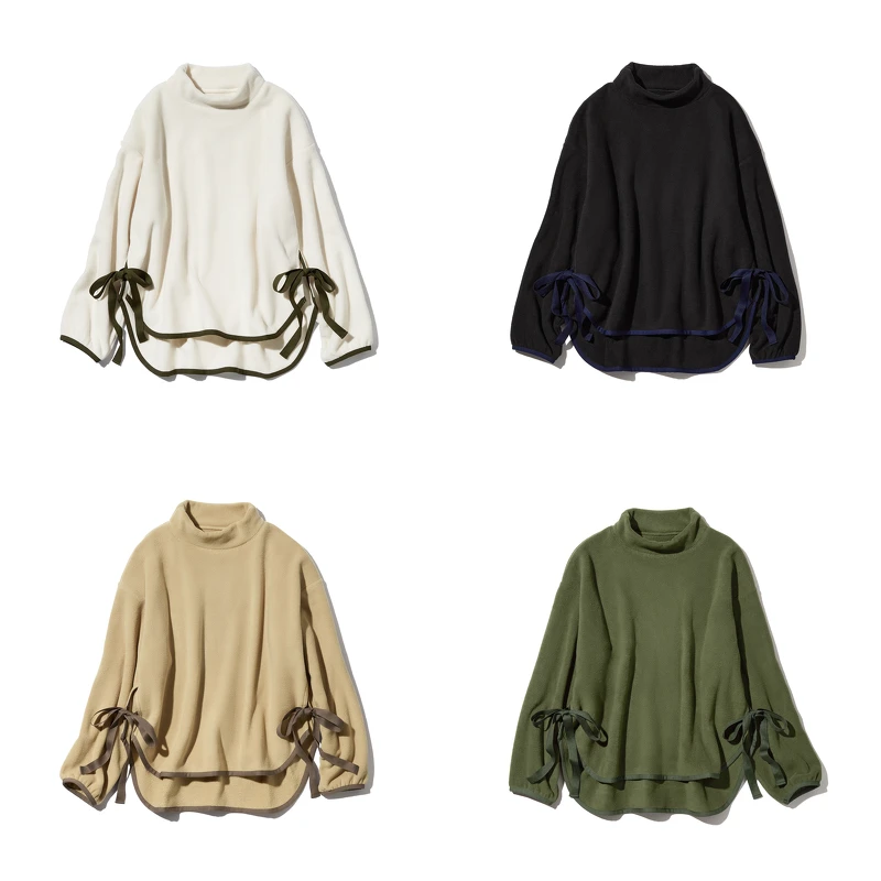 WPJ刷毛寬版中高領上衣，售價NT$990