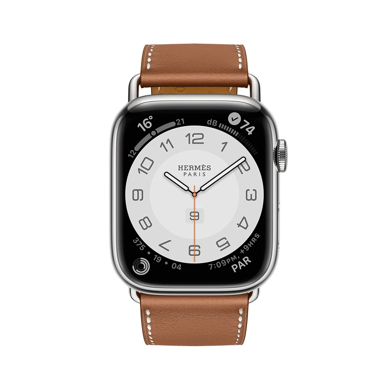 第七代 Apple Watch Hermès_Attelage 系列(45mm錶殼) 金色單圈 Swift 小牛皮錶帶錶款_售價未定 第七代 Apple Watch Hermès_Attelage 系列(45mm錶殼) 金色單圈 Swift 小牛皮錶帶錶款_售價未定