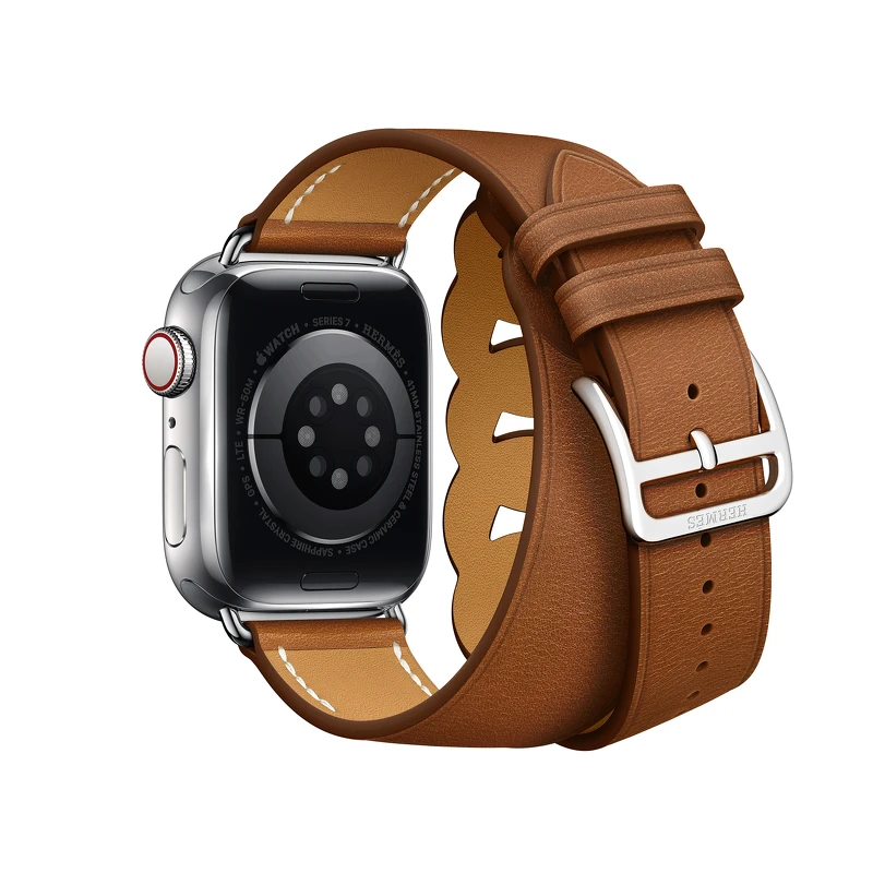 第七代 Apple Watch Hermès_Gourmette 系列(41mm錶殼) 雙圈 Barénia 小牛皮錶款_售價未定-3 第七代 Apple Watch Hermès_Gourmette 系列(41mm錶殼) 雙圈 Barénia 小牛皮錶款_售價未定-3