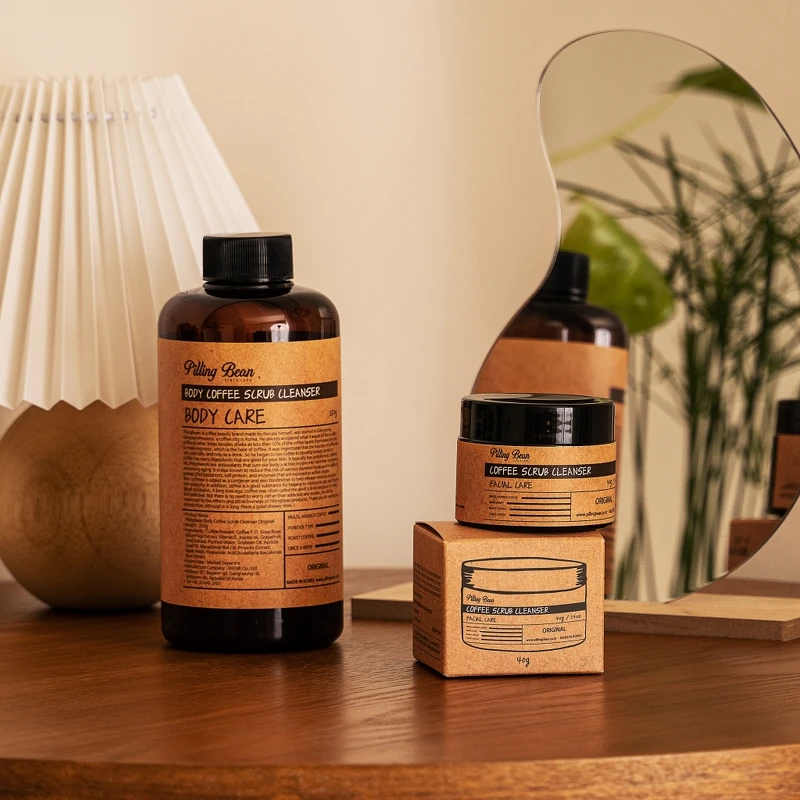 PILLING BEAN 咖啡喳喳渣身體磨砂、咖啡豆豆臉部磨砂形象圖 PILLING BEAN 咖啡喳喳渣身體磨砂、咖啡豆豆臉部磨砂形象圖
