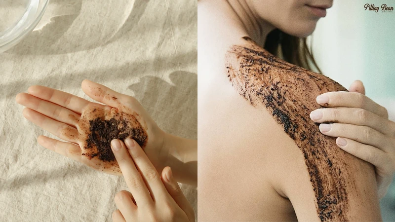 ILLING BEAN 咖啡喳喳渣身體磨砂使用情境圖 ILLING BEAN 咖啡喳喳渣身體磨砂使用情境圖