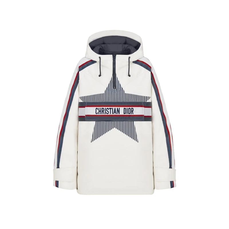 DiorAlps系列白色亮面尼龍連帽外套，NT200,000