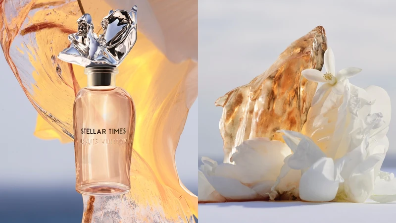 LV路易威登2021年全新Les Extraits頂級香水系列Stellar Times與成份圖。 LV路易威登2021年全新Les Extraits頂級香水系列Stellar Times與成份圖。