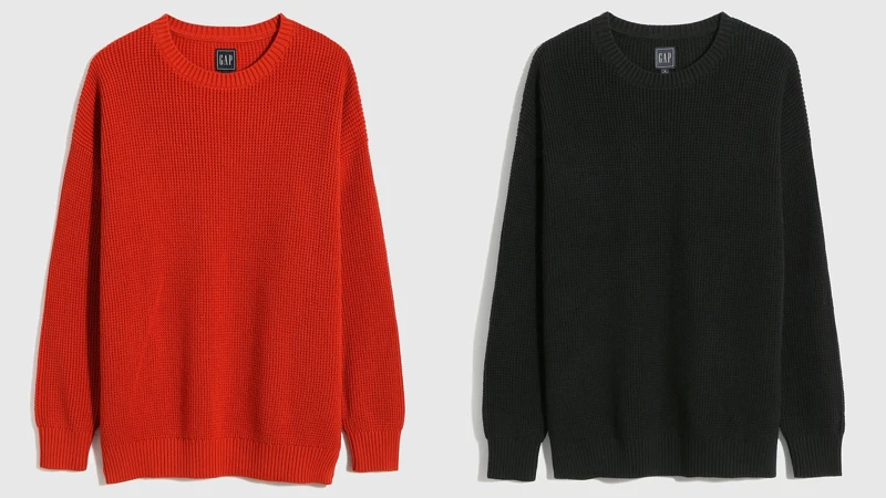 Gap鬆餅紋純棉長袖毛衣,NT1,499 Gap鬆餅紋純棉長袖毛衣,NT1,499
