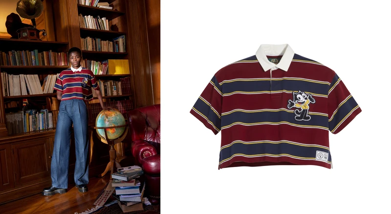 Levi’s X Felix the Cat聯名短版polo衫，售價NT$1,690