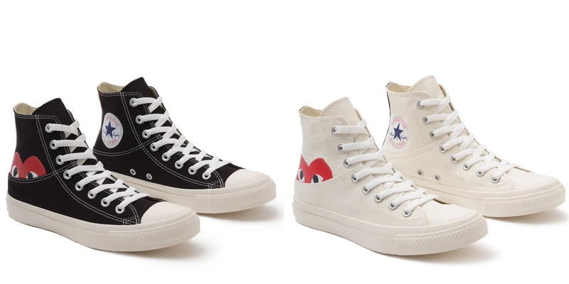 CDG X Converse聯名帆布鞋（高筒），售價日幣17,050圓