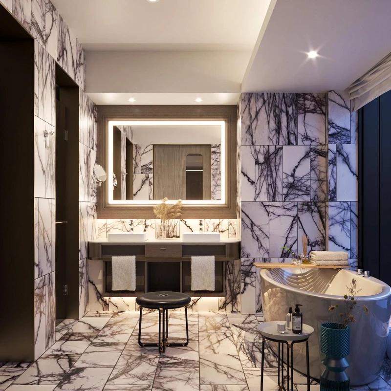 高雄洲際酒店浴室空間。 高雄洲際酒店浴室空間。