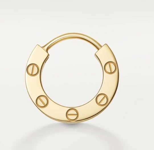 Cartier 卡地亞 Love系列18K黃金單邊耳環,售價NT24,900 Cartier 卡地亞 Love系列18K黃金單邊耳環,售價NT24,900
